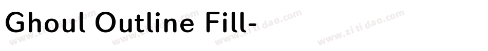 Ghoul Outline Fill字体转换